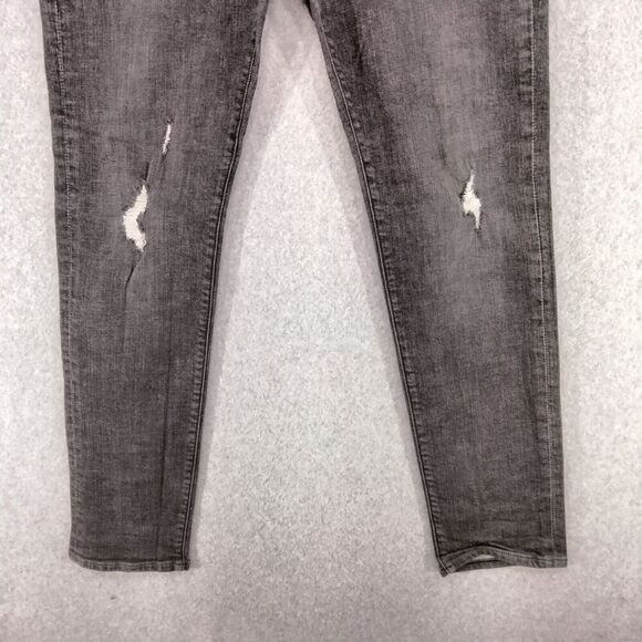 American Eagle Outfitters Men 29 x 29 Distressed Black Slim Straight Jeans Denim - Picture 3 of 11